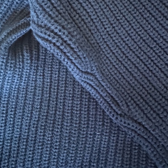 Quince Navy Ribbed Crewneck Sweater - Picture 4 of 5